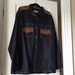 Stacy Adams Blue & Brown 2 Piece Denim Set
